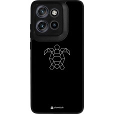Coque Motorola Moto S50 - Silicone rigide noir Turtles lines on black
