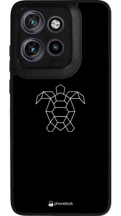 Motorola Moto S50 Case Hülle - Silikon schwarz Turtles lines on black