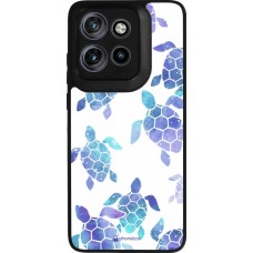 Coque Motorola Moto S50 - Silicone rigide noir Turtles pattern watercolor