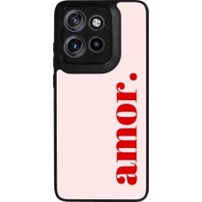 Coque Motorola Moto S50 - Silicone rigide noir Valentine 2024 amor