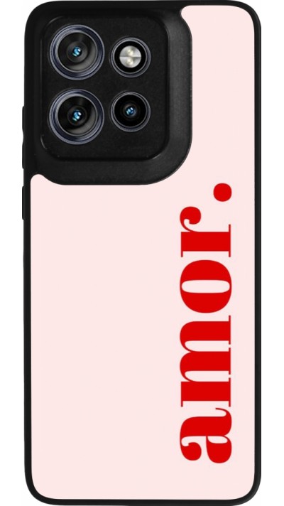 Coque Motorola Moto S50 - Silicone rigide noir Valentine 2024 amor