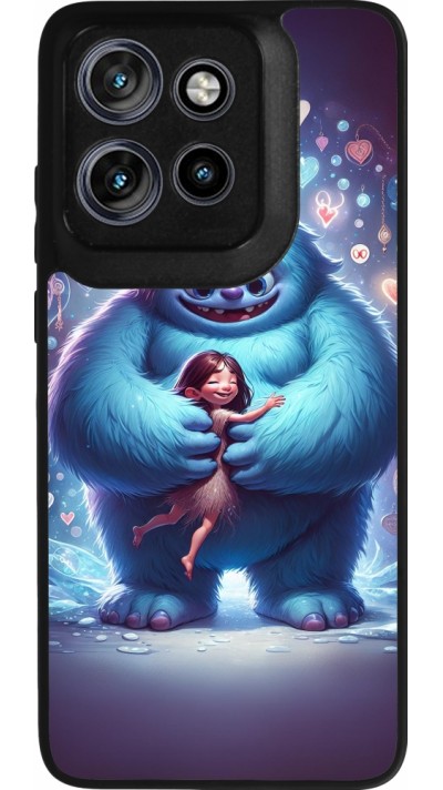 Coque Motorola Moto S50 - Silicone rigide noir Valentine 2024 Fluffy Love