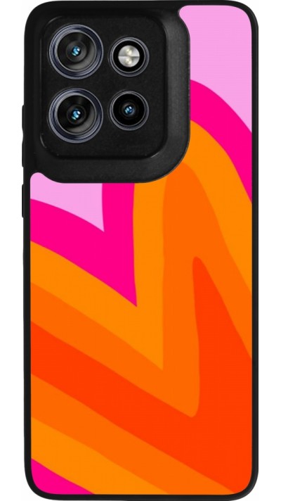 Coque Motorola Moto S50 - Silicone rigide noir Valentine 2024 heart gradient