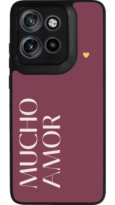 Coque Motorola Moto S50 - Silicone rigide noir Valentine 2024 mucho amor rosado