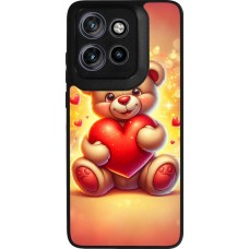 Coque Motorola Moto S50 - Silicone rigide noir Valentine 2024 Teddy love