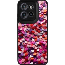 Coque Motorola Moto S50 - Silicone rigide noir Valentine 2025 Confetti