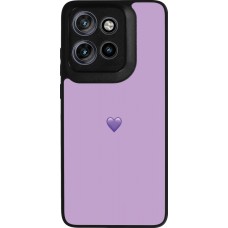 Coque Motorola Moto S50 - Silicone rigide noir Valentine 2023 purpule single heart
