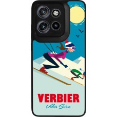Coque Motorola Moto S50 - Silicone rigide noir Verbier Ski Downhill