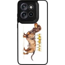 Motorola Moto S50 Case Hülle - Silikon schwarz Wine Teckel