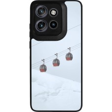 Motorola Moto S50 Case Hülle - Silikon schwarz Winter 22 ski lift