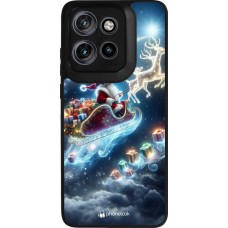 Motorola Moto S50 Case Hülle - Silikon schwarz Weihnachten 2023 Verzauberter Weihnachtsmann