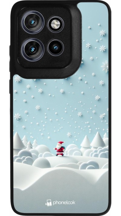Motorola Moto S50 Case Hülle - Silikon schwarz Weihnachten 2023 Kleiner Vater Schneeflocke