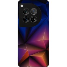 Coque OnePlus 12 - Silicone rigide noir Abstract Triangles 