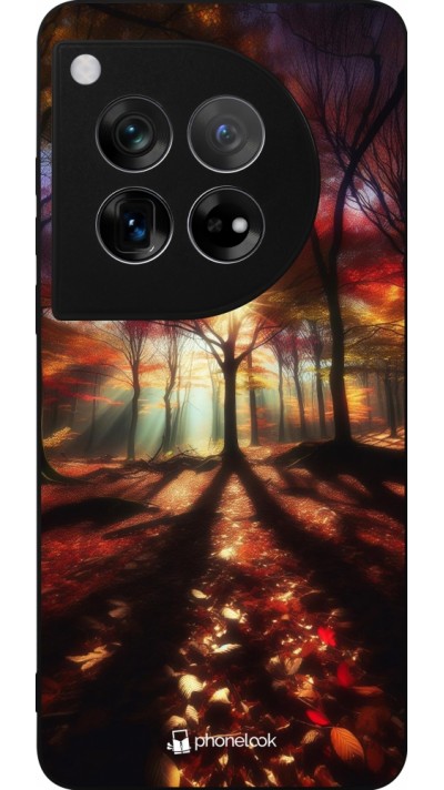 OnePlus 12 Case Hülle - Silikon schwarz Herbstlicher goldener Glanz