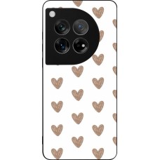 OnePlus 12 Case Hülle - Silikon schwarz Autumn 2024 brown hearts