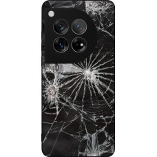 OnePlus 12 Case Hülle - Silikon schwarz Broken Screen