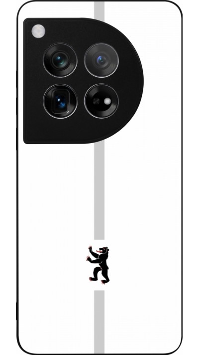 Coque OnePlus 12 - Silicone rigide noir Canton AI blanc