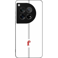Coque OnePlus 12 - Silicone rigide noir Canton BL blanc