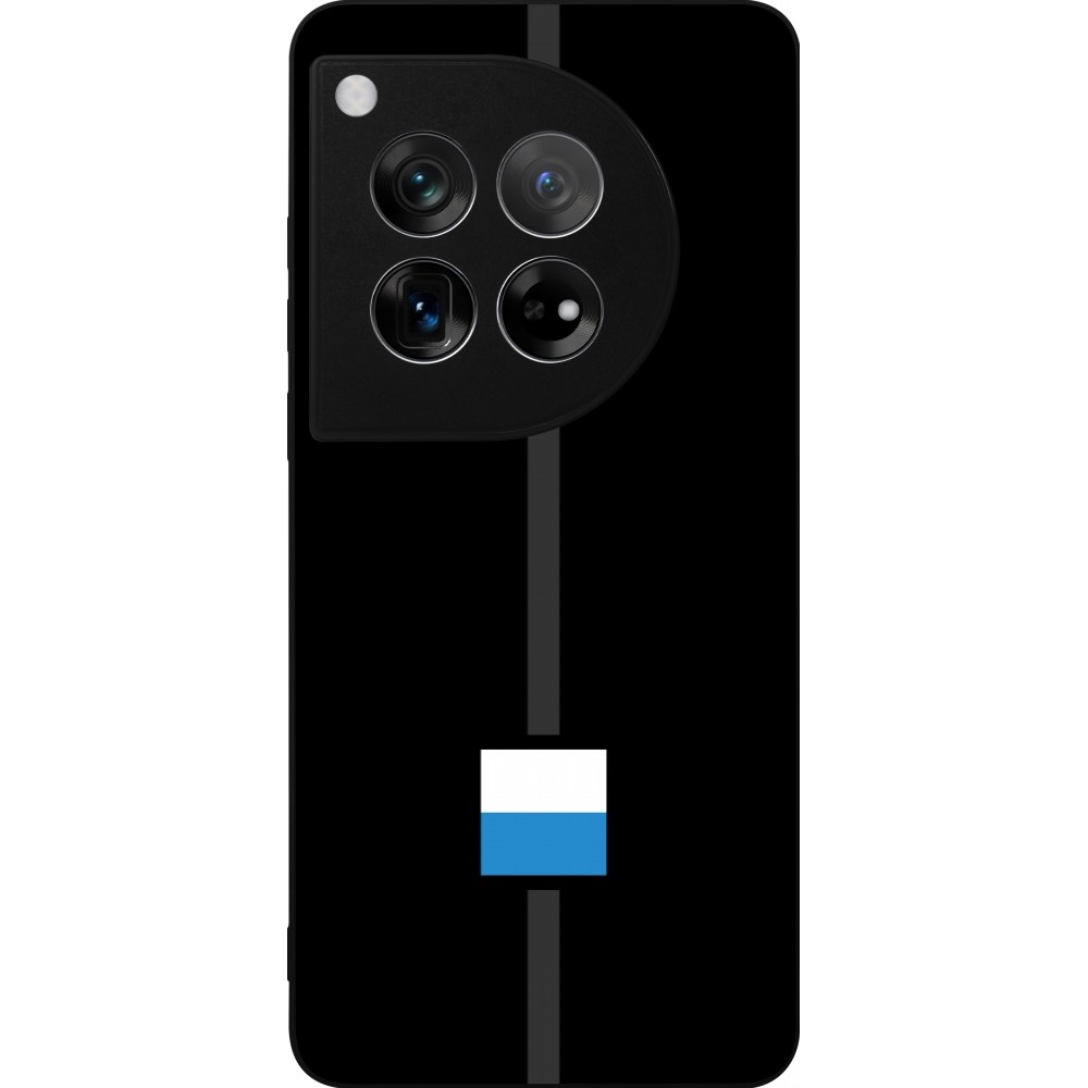 Coque OnePlus 12 - Silicone rigide noir Canton LU noir