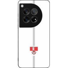 Coque OnePlus 12 - Silicone rigide noir Canton OW blanc