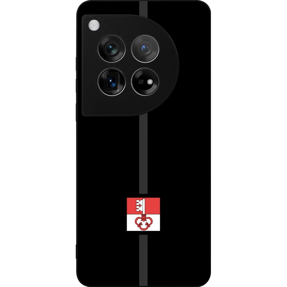 Coque OnePlus 12 - Silicone rigide noir Canton OW noir