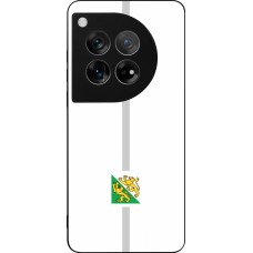 Coque OnePlus 12 - Silicone rigide noir Canton TG blanc