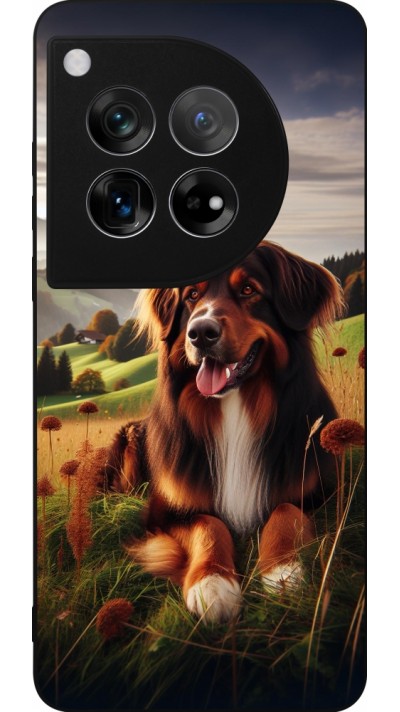 OnePlus 12 Case Hülle - Silikon schwarz Hund Land Schweiz