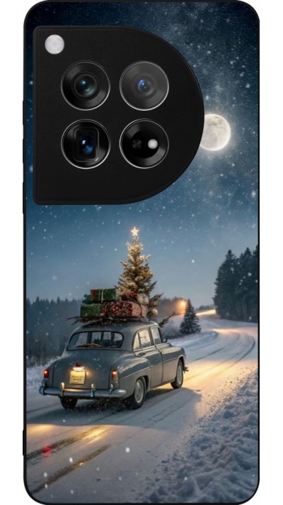 OnePlus 12 Case Hülle - Silikon schwarz Christmas 25 Car with Tree Xmas
