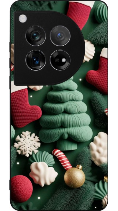 OnePlus 12 Case Hülle - Silikon schwarz Christmas 25 Christmas textiles