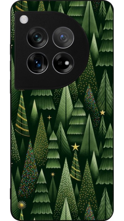 OnePlus 12 Case Hülle - Silikon schwarz Christmas 25 Pattern Xmas Tree