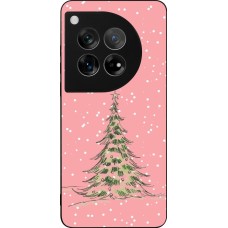 OnePlus 12 Case Hülle - Silikon schwarz Christmas 25 Pink Tree