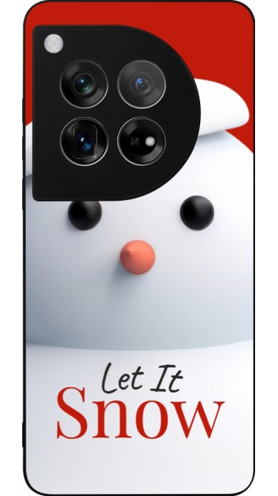 OnePlus 12 Case Hülle - Silikon schwarz Christmas 25 Xmas Snowman