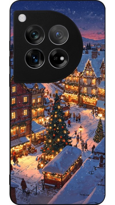 OnePlus 12 Case Hülle - Silikon schwarz Christmas 25 Xmas Village