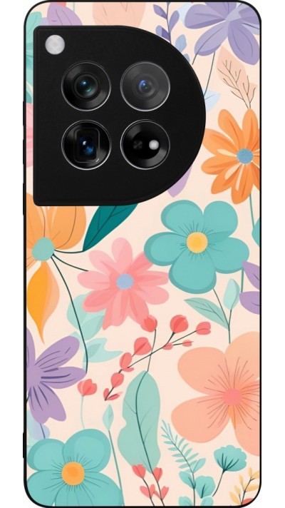 OnePlus 12 Case Hülle - Silikon schwarz Easter 2024 spring flowers