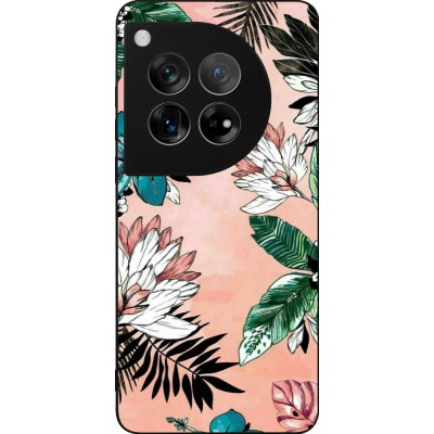 OnePlus 12 Case Hülle - Silikon schwarz Flowers Artprint