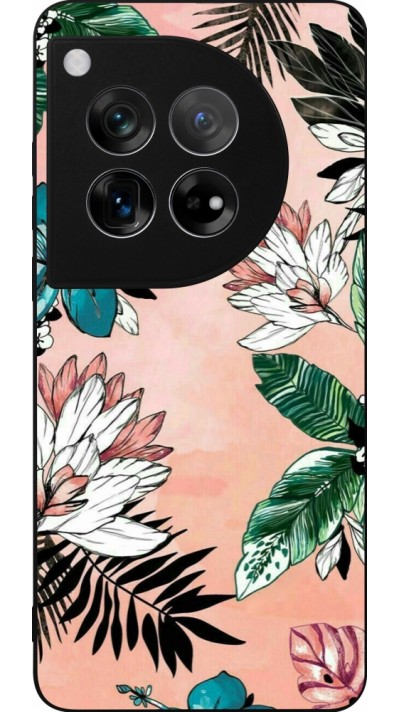 OnePlus 12 Case Hülle - Silikon schwarz Flowers Artprint