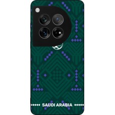 Coque OnePlus 12 - Silicone rigide noir Maillot de football Arabie saoudite 2026 personnalisable