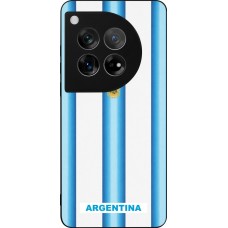 Coque OnePlus 12 - Silicone rigide noir Maillot de football Argentine 2026 personnalisable