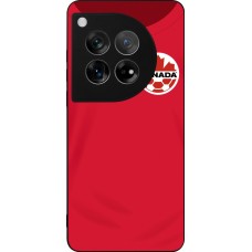 Coque OnePlus 12 - Silicone rigide noir Maillot de football Canada 2022 personnalisable