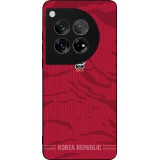 Coque OnePlus 12 - Silicone rigide noir Maillot de football Corée du Sud 2026 personnalisable
