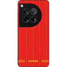 Coque OnePlus 12 - Silicone rigide noir Maillot de football Espagne 2026 personnalisable