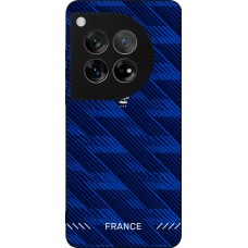 Coque OnePlus 12 - Silicone rigide noir Maillot de football France 2026 personnalisable