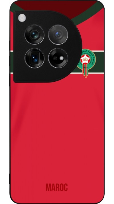OnePlus 12 Case Hülle - Silikon schwarz Marokko 2022 personalisierbares Fussballtrikot
