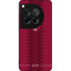 Coque OnePlus 12 - Silicone rigide noir Maillot de football Qatar 2026 personnalisable