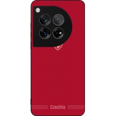 Coque OnePlus 12 - Silicone rigide noir Maillot de football Répuplique Tchèque 2026 personnalisable