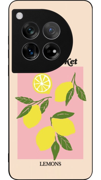 OnePlus 12 Case Hülle - Silikon schwarz Fruit market lemons 2026