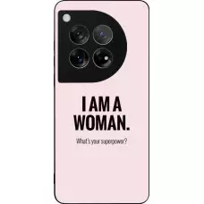 OnePlus 12 Case Hülle - Silikon schwarz I am a woman
