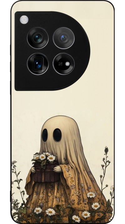 Coque OnePlus 12 - Silicone rigide noir Halloween 2025 Ghost gardener