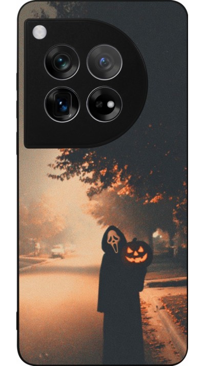 Coque OnePlus 12 - Silicone rigide noir Halloween 2025 Scream