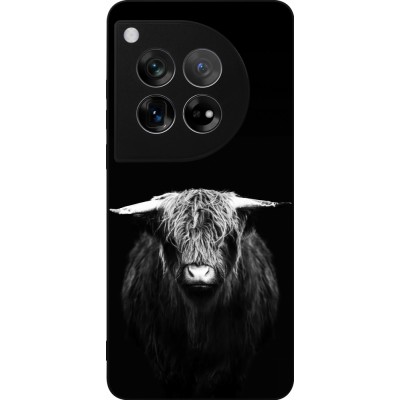 OnePlus 12 Case Hülle - Silikon schwarz Highland calf black